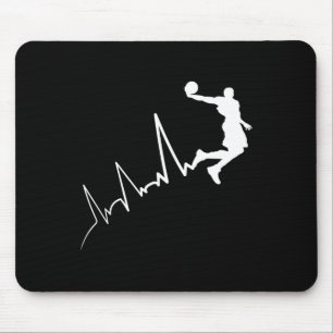 EKG frequency of basketball player heartbeat dunki Mouse Mat