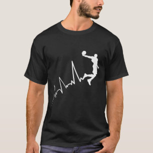 EKG frequency of basketball player heartbeat dunki T-Shirt