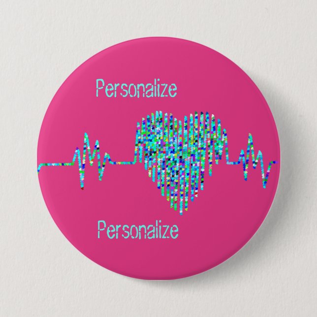 EKG heart button (Front)