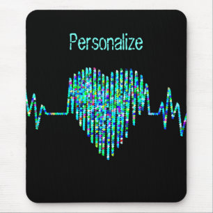 EKG heart medical ekg line Mouse Mat