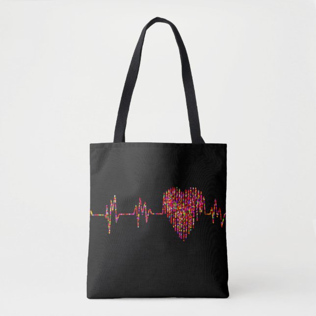 EKG heart medical ekg line Tote Bag (Front)