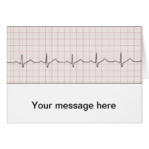 EKG heartbeat on graph paper, PhD (doctor) pulse