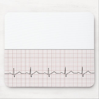 EKG heartbeat on graph paper, PhD (doctor) pulse Mouse Mat