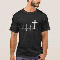 EKG LifeLine Christ Heartbeat Cross Pulse
