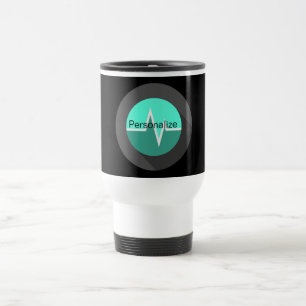 EKG line green medical travel mug