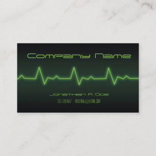 EKG Neon Business Card
