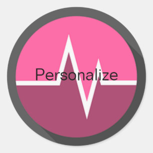 EKG pink sticker