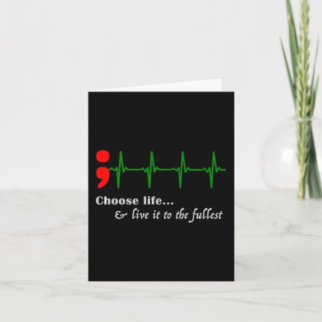 Ekg Suicide Awareness Prevention  Card (Front)
