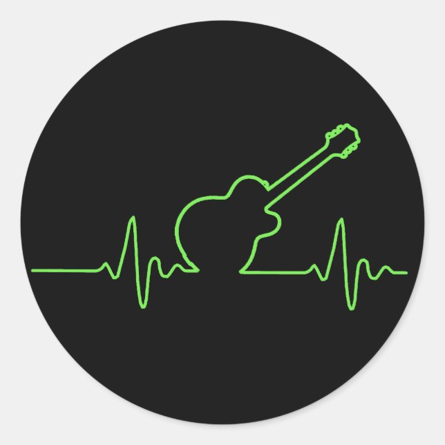 EKGuitar Classic Round Sticker (Front)