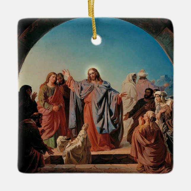Ekman - Jesus Wakes Lazarus Ceramic Ornament (Front)