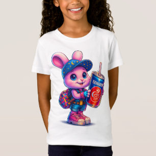 EKNAKHON Bunny Kids' T-Shirt – Colourful Pink Rabb