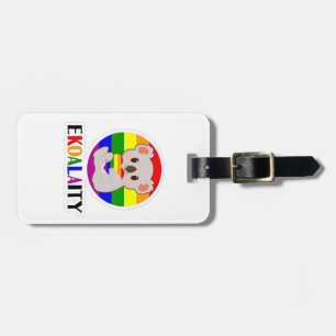 Ekoalaty Equality Gay Koala Bear Funny LGBT Rainbo Luggage Tag
