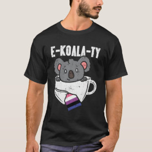 Ekoalaty Genderfluid Equality Koala Tea Pride Flag T-Shirt