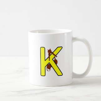 Ekorrmugg Bokstav K Vänsterhand Kaffemugg Coffee Mug