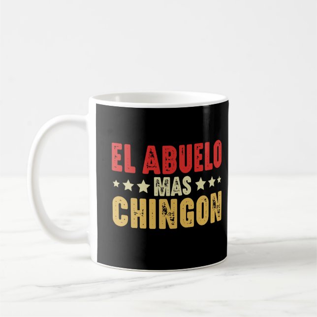 El Abuelo Mas Chingon Spanish Grandpa Father's Day Coffee Mug (Left)