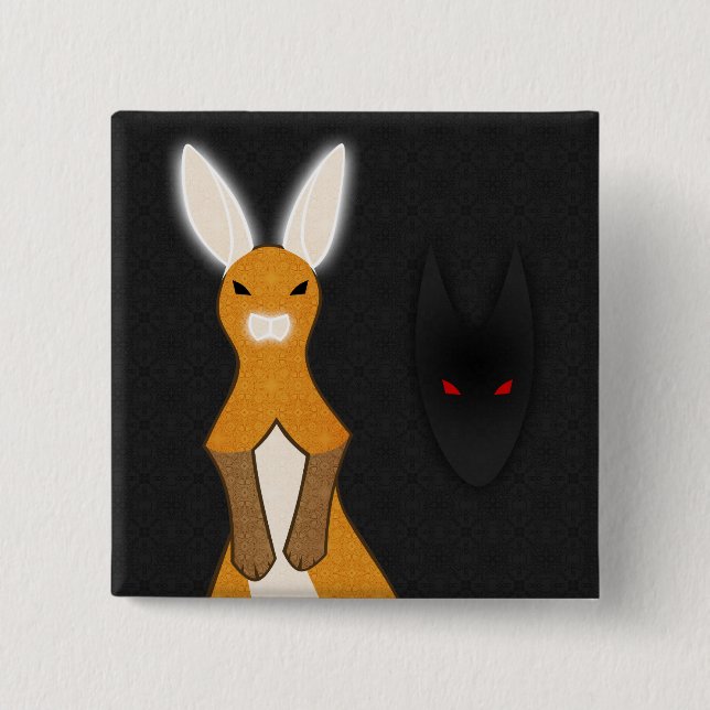El-ahrairah and the Black Rabbit of Inle 15 Cm Square Badge (Front)