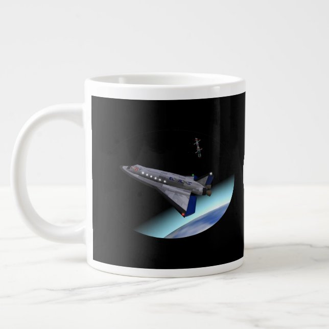 El Al Maslool Space Shuttle Large Coffee Mug (Left)