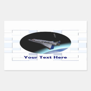 El Al Maslool Space Shuttle Rectangular Sticker