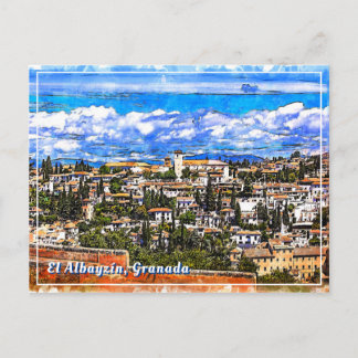 El Albayzín, Granada, Andalusia, Spain. Postcard