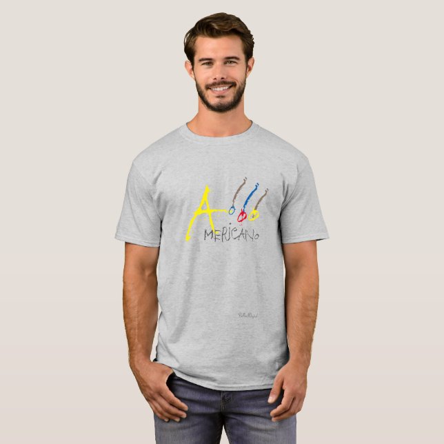 El Americano Grey  T-Shirt (Front Full)