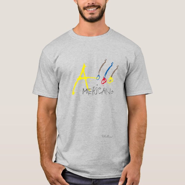 El Americano Grey  T-Shirt (Front)
