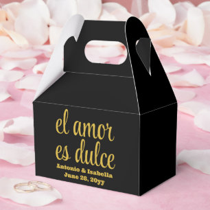 El amor es dulce wedding reception treat for guest favour box