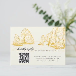 El Arco Cabo San Lucas Kindly Reply QR Code RSVP Card