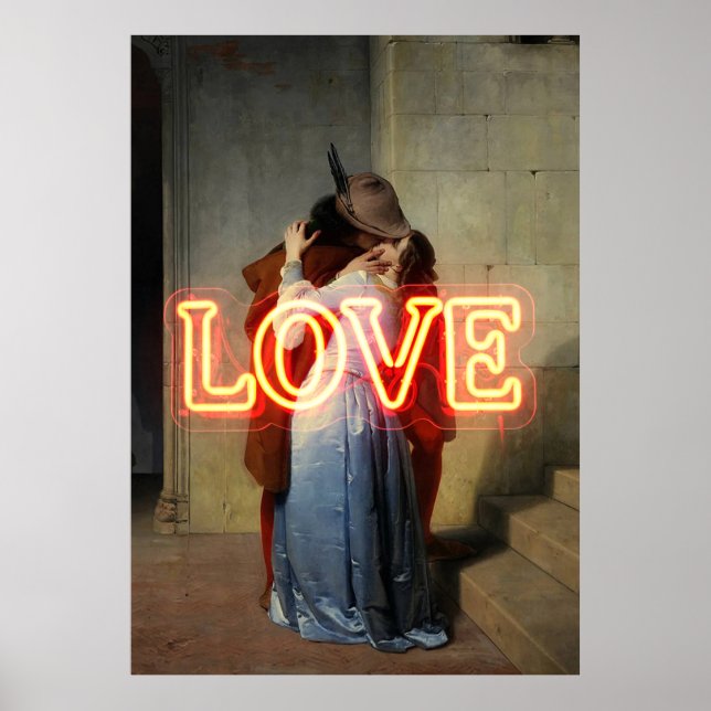 El Bacio Remix – Neon “LOVE” Wall Art & Merch (Front)