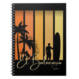 El Balneario Spain Surfing Beach Notebook