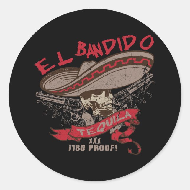 El Bandido Tequila Sticker (Front)