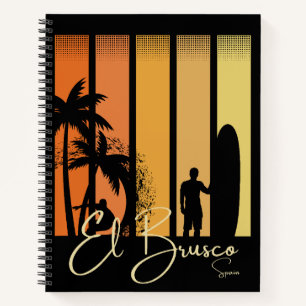 El Brusco Spain Surfing Beach Notebook