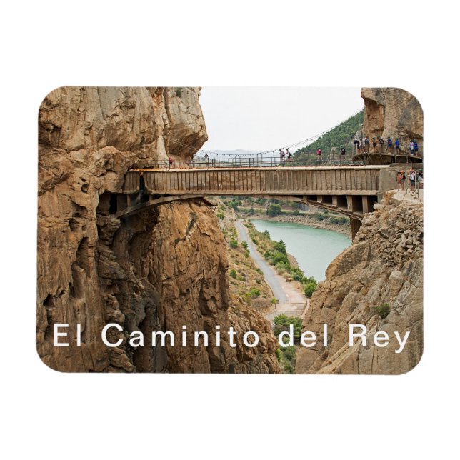 El Caminito del Rey. View 2 Bridge over the abyss. Magnet (Horizontal)
