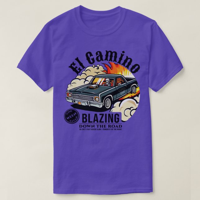 El Camino Blazing Down the Road T-Shirt (Design Front)