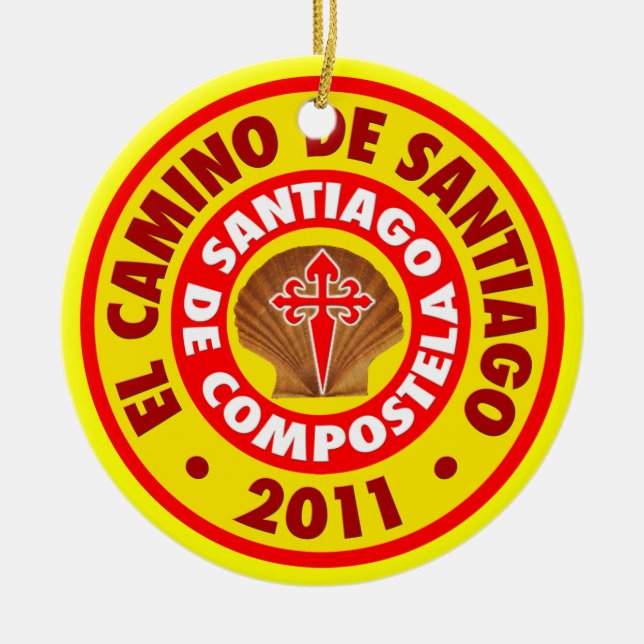 El Camino de Santiago 2011 Ceramic Tree Decoration (Front)