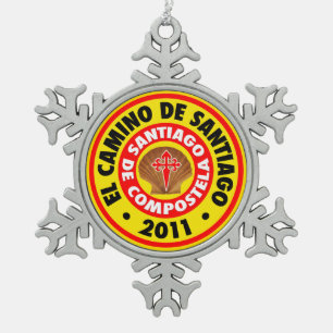 El Camino De Santiago 2011 Snowflake Pewter Christmas Ornament
