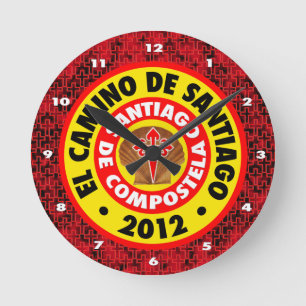 El Camino De Santiago 2012 Round Clock