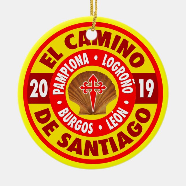 El Camino De Santiago 2019 Ceramic Tree Decoration (Front)