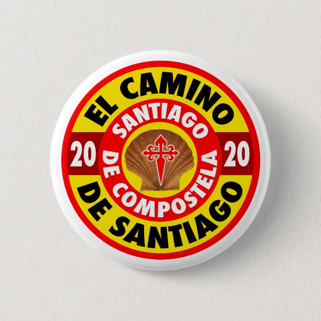 El Camino de Santiago 2020 6 Cm Round Badge (Front)