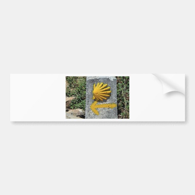 El Camino de Santiago de Compostela, Spain, shell Bumper Sticker (Front)
