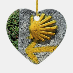 El Camino de Santiago de Compostela, Spain, shell Ceramic Tree Decoration