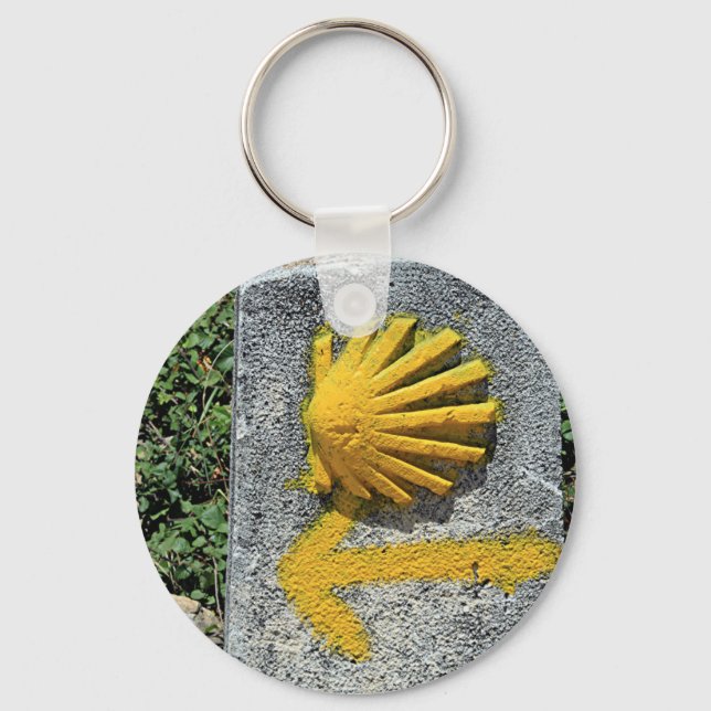 El Camino de Santiago de Compostela, Spain, shell Key Ring (Front)