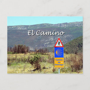El Camino de Santiago sign (caption) Postcard