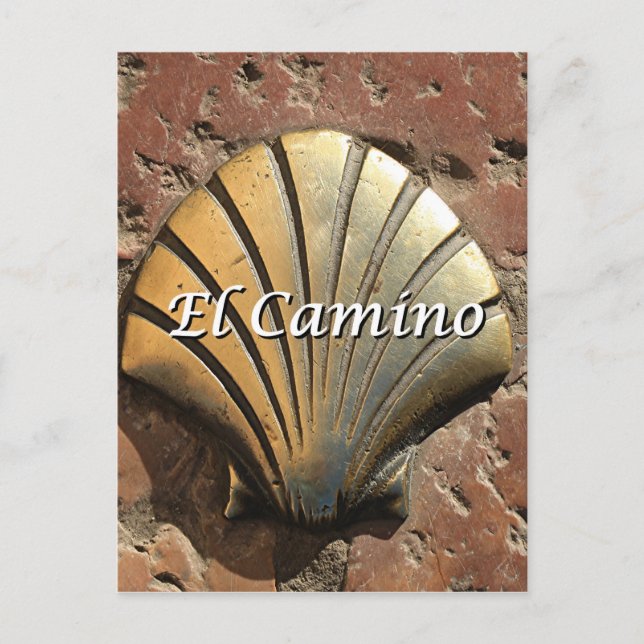 El Camino gold shell, Leon (caption) Postcard (Front)