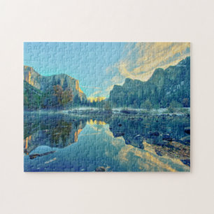 El Capitan and Three Brothers Reflection Jigsaw Puzzle
