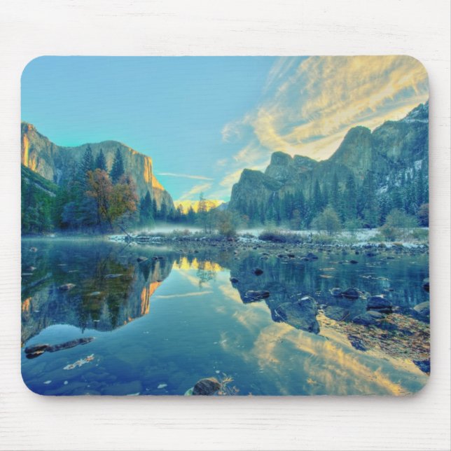 El Capitan and Three Brothers Reflection Mouse Mat (Front)