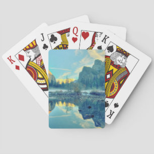 El Capitan and Three Brothers Reflection Playing Cards