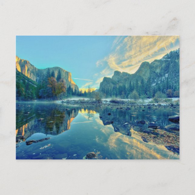 El Capitan and Three Brothers Reflection Postcard (Front)