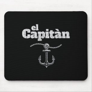 El Capitan Apparel For Men Funny Captain Boat Gift Mouse Mat