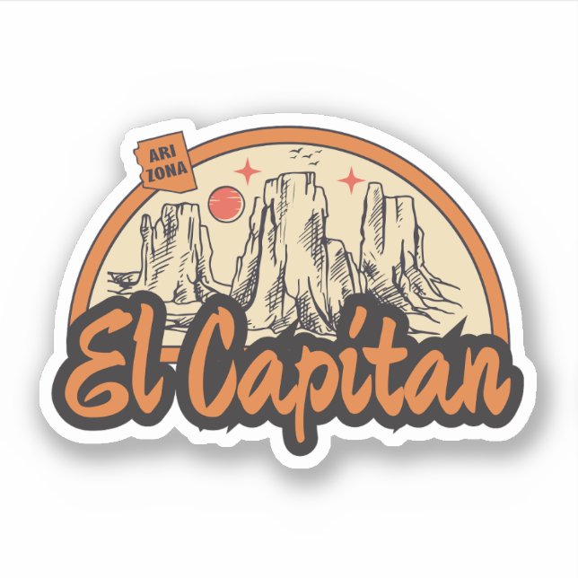 El Capitan, Arizona  Sticker (Front)