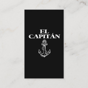 El Capitan Boat Captain Boating Anchor Sailor Business Card